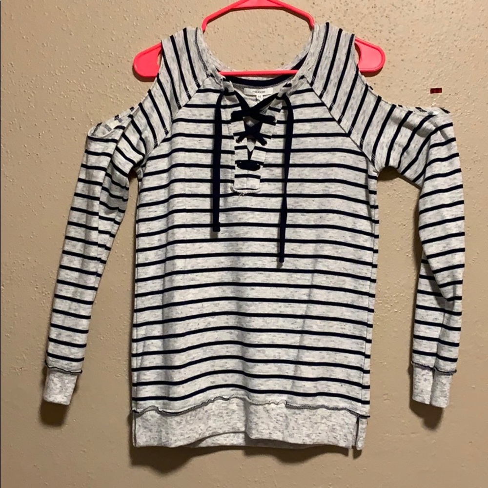 open shoulder sweater